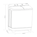 Masina de spalat rufe semiautomata Albatros WMS 4.5P, 4.2 kg, 3 kg stoarcere (Alb/Albastru)