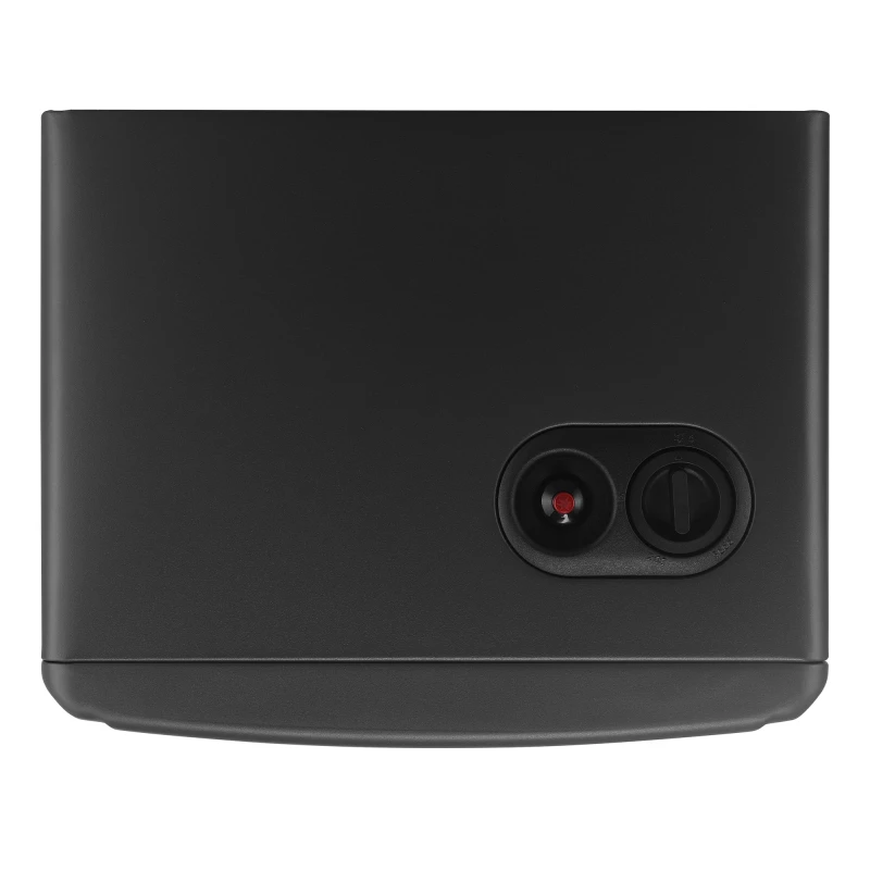 Soba Samus RS423, Trei trepte de putere: 1.5 / 2.8 / 4.2 kW, Butelie de pana la 15 kg, Aprindere piezoelectrica, Comutator anti-rasturnare, Se utilizeaza cu GPL / Butan / Propan, Negru