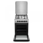 Aragaz Samus SM561XPBS, 4 Arzatoare gaz, Cuptor gaz, Aprindere electrica plita, Timer, Sigurante plita si cuptor, Inox/ Argintiu