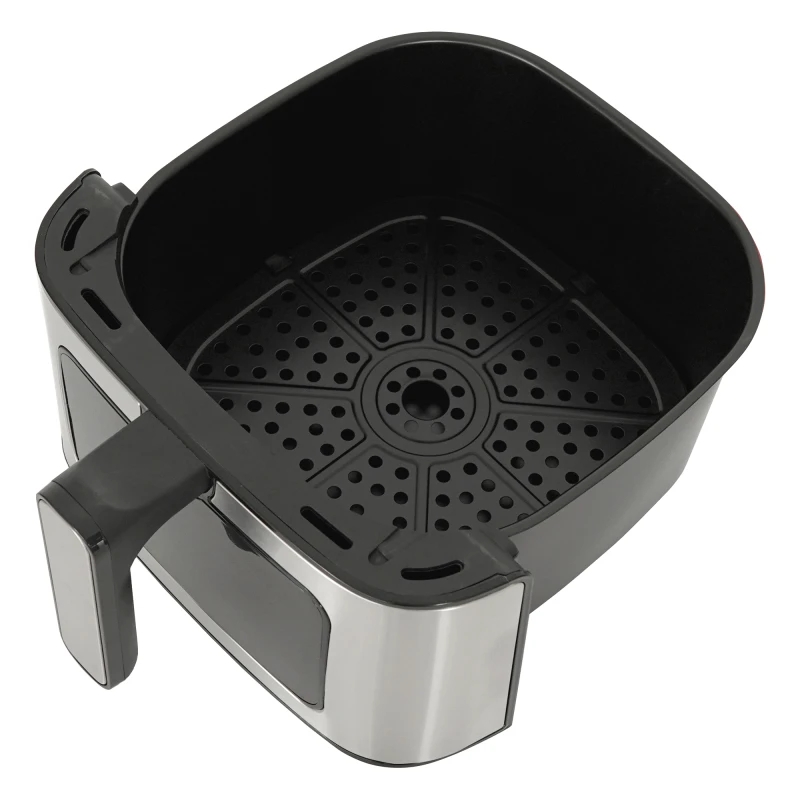 Friteuza cu aer cald Samus AF5-S1400DW, 5 l, 1400 W, Display LED, 7 programe, Temperatura 80-200 C, Tehnologie Fry Force 360° (Negru/Argintiu)