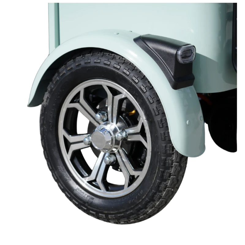 Triciclu Electric Persoane Scorilo TRP1200 Verde cu Bancheta Dubla 1200 W Autonomie 28 km, viteza maxima de 25 km/h, conform reglementarilor UE, fara permis