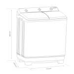 Masina semiautomata Albatros WMS 6.5, Capacitate 6.5/5.5 kg, 360 W