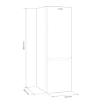 Combina frigorifica Albatros CF343E, 262 L, Termostat reglabil, 3 sertare la congelator, Clasa E, H 180 cm (Alb)