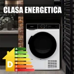 Uscator de rufe Samus SADP-835, Pompa de caldura, 8 kg, 15 programe, Clasa D, Igienizare UV (Alb)