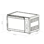 Cuptor electric Samus CSD-45BRC2, 2000 W, 45 L, Rotisor, Convectie, Display digital, Negru