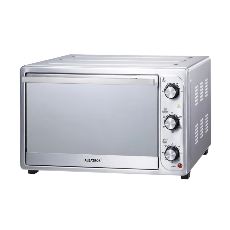 Albatros Cuptor electric A45CRX2, 45 litri, Rotisor, Convectie, 1800 W, 230 de grade, Timer, Inox