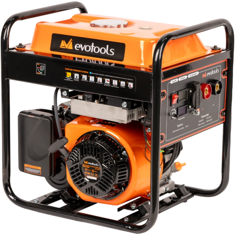 Generator Invertor Sudura WIG 2000 Evotools – Putere 2000W, Curent 160A, Motor 7.5CP, Functionare 2 in 1, Sudura MMA + Generator Curent