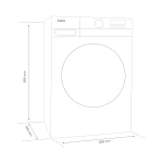 Masina de spalat rufe Samus WSLI-9144, 9 kg, Slim, Motor inverter, 1400 rotatii, 15 programe, Clasa energetica A, Termostat reglabil, Curatare tambur, Blocare acces copii (Alb)