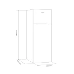 Frigider cu doua usi Samus SW346E, 248 l, Clasa E, Lumina LED, Usi reversibile (Alb)