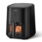 Friteuza cu aer cald Samus AF4-S1200DW, 1200 W, capacitate 4 L, tehnologia Fry-Force 360 gateste preparatele uniform cu putin sau fara ulei, Negru