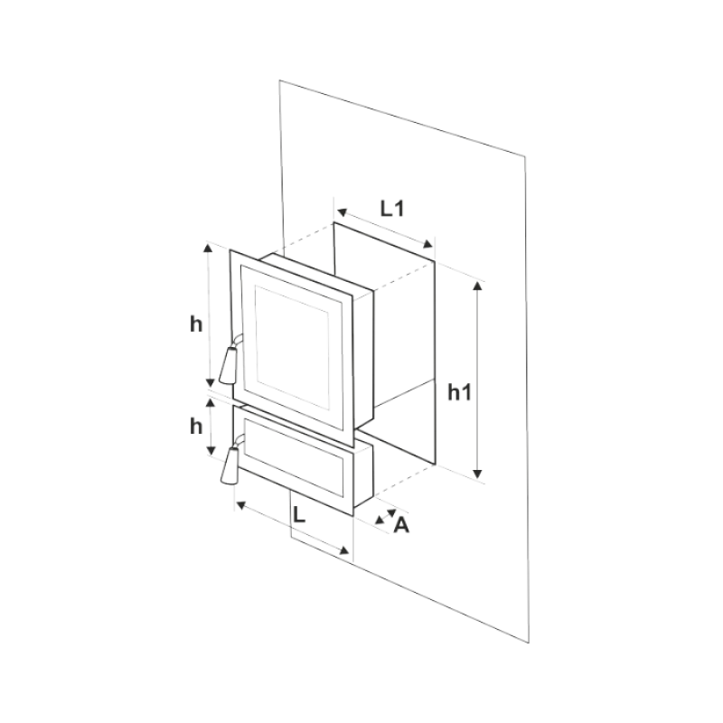 Usa Soba cu Geam si Cenusar 255 x 275 mm