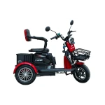Triciclu electric persoane BLADE VIVA 14, 500W, 60V 20Ah, autonomie 50 km, viteza maxima de 25 km/h, conform reglementarilor UE, fara permis, Rosu-Negru