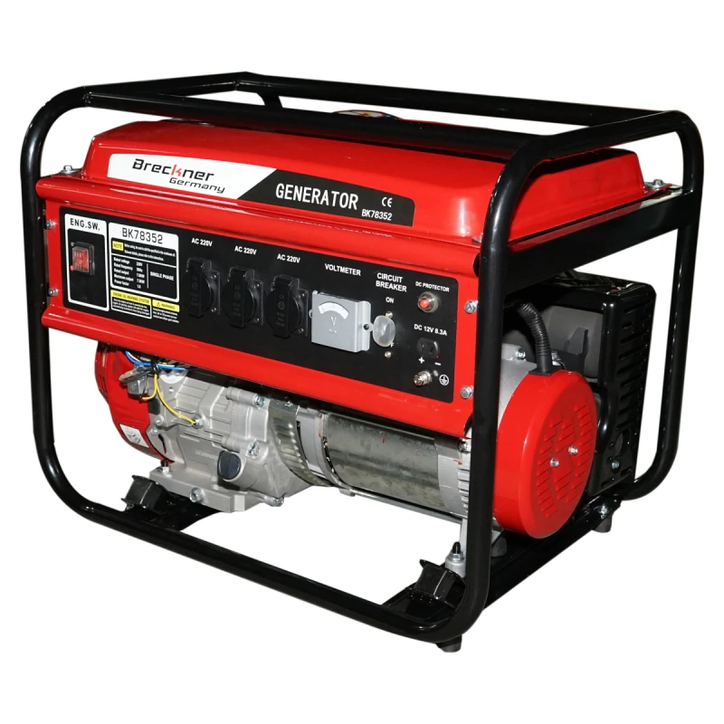 Generator electric 7.5kW/220V, motor pe benzina 17CP, pornire manuala Breckner Germany