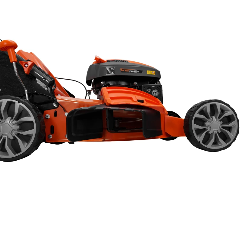 Masina de tuns gazon pe benzina DAC 120XR, autopropulsata, motor Ducar 4 CP, latime taiere 46 cm, colectare si mulching