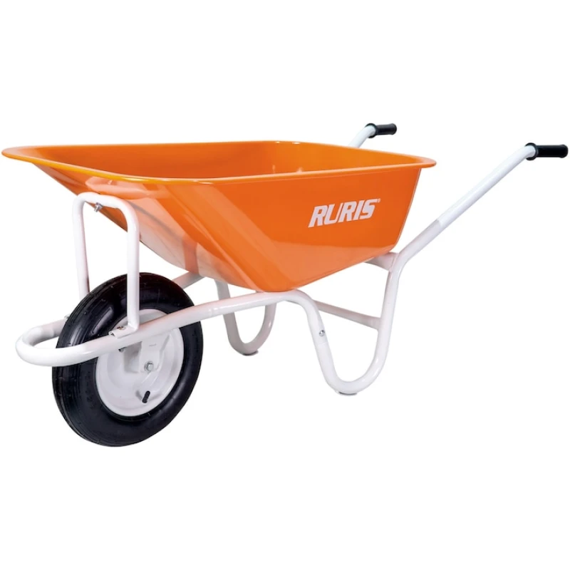 Roaba 85 L Ruris RTS 1085C, cuva metalica 85L, capacitate incarcare maxim 200 kg, roata pneumatica