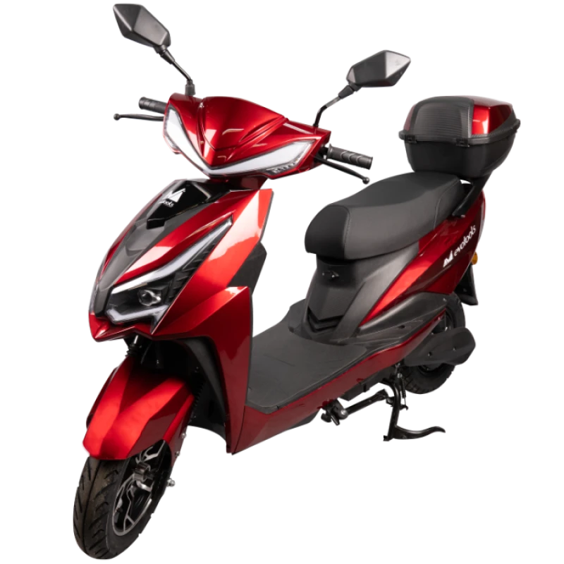 Scuter electric Evotools SC1500SK/C, Autonomie 65 km, Afisaj Digital, Frâne Discuri + Tambur, viteza maxima de 25 km/h, conform reglementarilor UE, fara permis, rosu