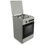 Aragaz pe gaz Heinner HFSC-K50SL, 4 arzatoare, 50x50 cm, siguranta flacara, duze GPL, argintiu