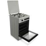 Aragaz pe gaz Heinner HFSC-K50SL, 4 arzatoare, 50x50 cm, siguranta flacara, duze GPL, argintiu