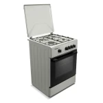 Aragaz pe gaz Heinner HFSC-K6060SL, 4 arzatoare, 60x60 cm, aprindere electrica, siguranta flacara, argintiu