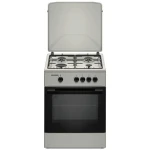 Aragaz pe gaz Heinner HFSC-K6060SL, 4 arzatoare, 60x60 cm, aprindere electrica, siguranta flacara, argintiu
