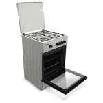 Aragaz pe gaz Heinner HFSC-K6060SL, 4 arzatoare, 60x60 cm, aprindere electrica, siguranta flacara, argintiu