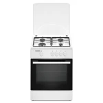 Aragaz pe gaz Heinner HFSC-K6060WH, 4 arzatoare, 60x60 cm, aprindere electrica, siguranta flacara, alb
