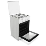 Aragaz pe gaz Heinner HFSC-K6060WH, 4 arzatoare, 60x60 cm, aprindere electrica, siguranta flacara, alb