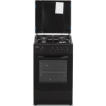 Aragaz pe gaz Heinner HFSC-SME50BK, 4 arzatoare, 50x55 cm, siguranta flacara, duze GPL, negru
