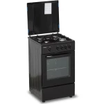 Aragaz pe gaz Heinner HFSC-SME50BK, 4 arzatoare, 50x55 cm, siguranta flacara, duze GPL, negru