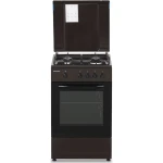 Aragaz pe gaz Heinner HFSC-SME50BRW, 4 arzatoare, 50 cm, siguranta flacara, duze GPL, maro