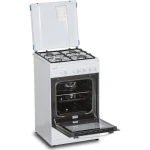 Aragaz pe gaz Heinner HFSC-SME50WH, 4 arzatoare, 50x55 cm, siguranta flacara, duze GPL, alb