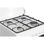 Aragaz pe gaz Heinner HFSC-SME50WH, 4 arzatoare, 50x55 cm, siguranta flacara, duze GPL, alb