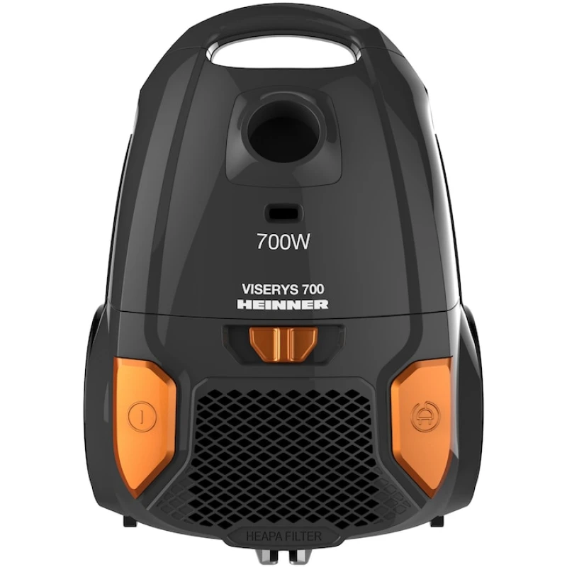 Aspirator cu sac Heinner HVC-MGRY1400-V2, 700W, putere aspirare 170W, sac 3L, HEPA 12, 76 dB