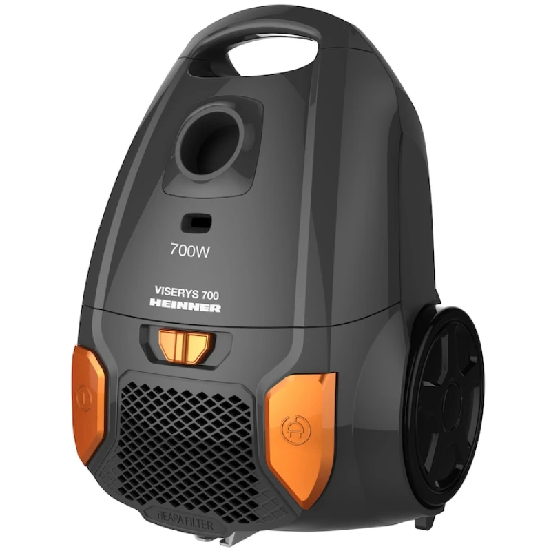 Aspirator cu sac Heinner HVC-MGRY1400-V2, 700W, putere aspirare 170W, sac 3L, HEPA 12, 76 dB