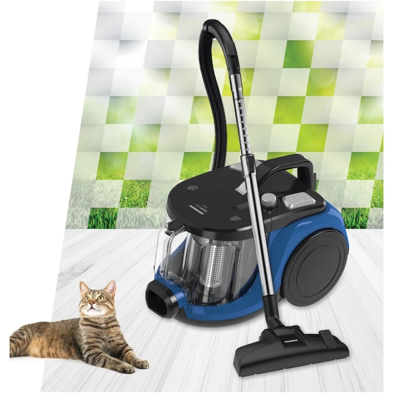 Aspirator fara sac Heinner CycloClean HVC-MC850BL, 850W, putere aspirare 170W, HEPA H12, recipient 2L, albastru/negru
