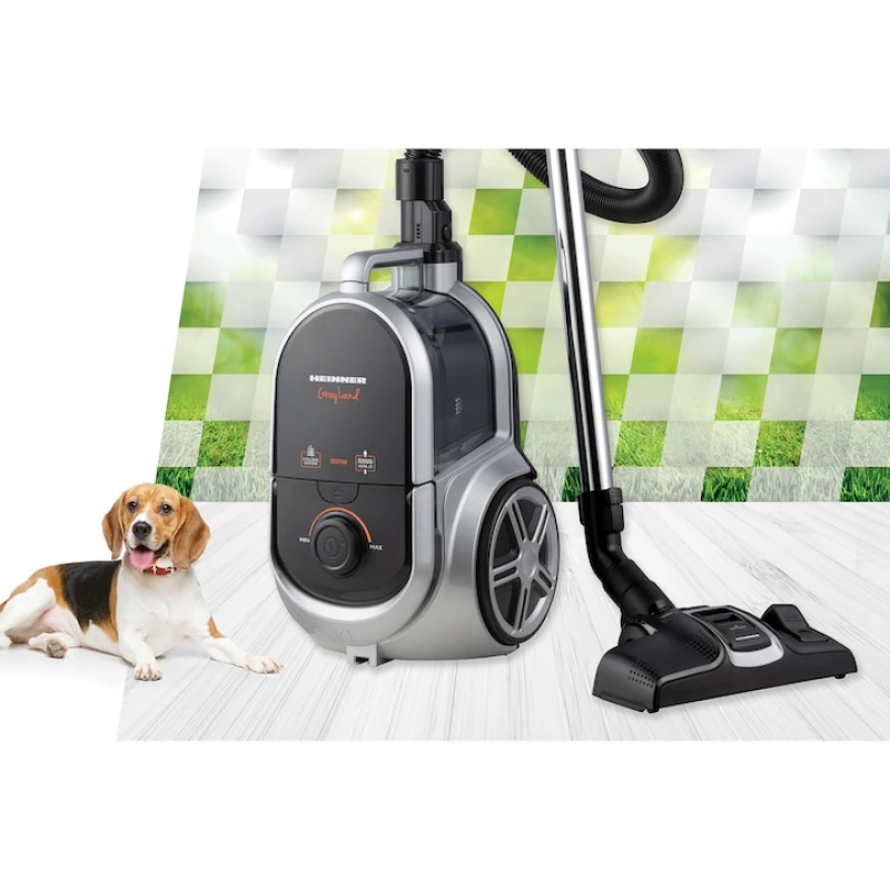 Aspirator fara sac Heinner GreyLand HVC-M800GREY, 800W, putere aspirare 160W, recipient 2.5L, filtru HEPA 12, gri