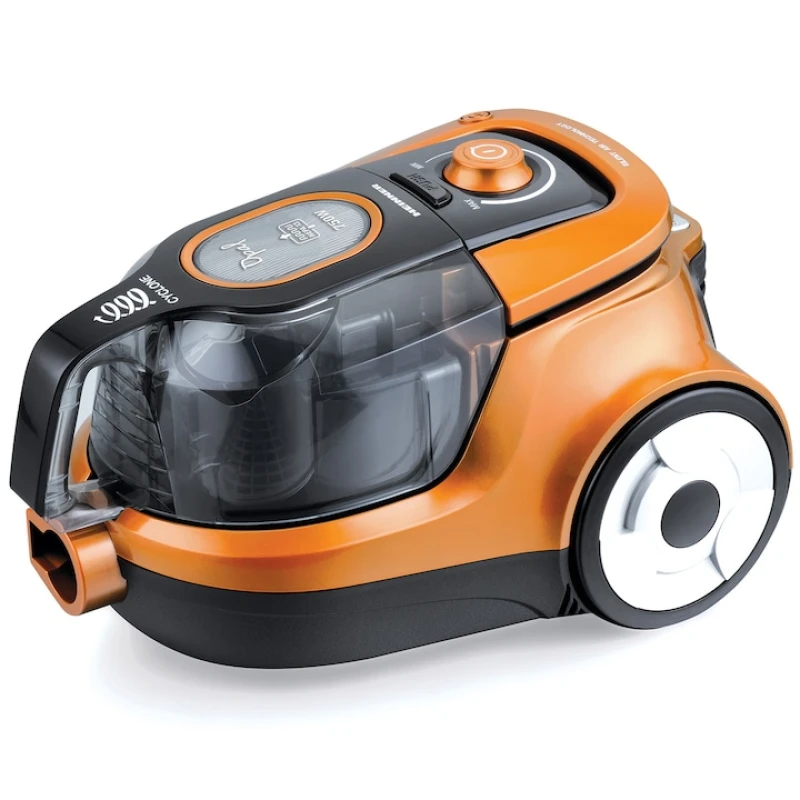 Aspirator fara sac Heinner HVC-V750OR, 750W, putere aspirare 160W, recipient 2.2L, filtru HEPA dublu, portocaliu