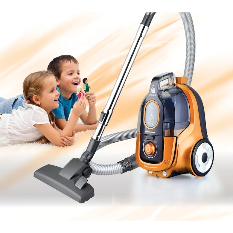 Aspirator fara sac Heinner HVC-V750OR, 750W, putere aspirare 160W, recipient 2.2L, filtru HEPA dublu, portocaliu