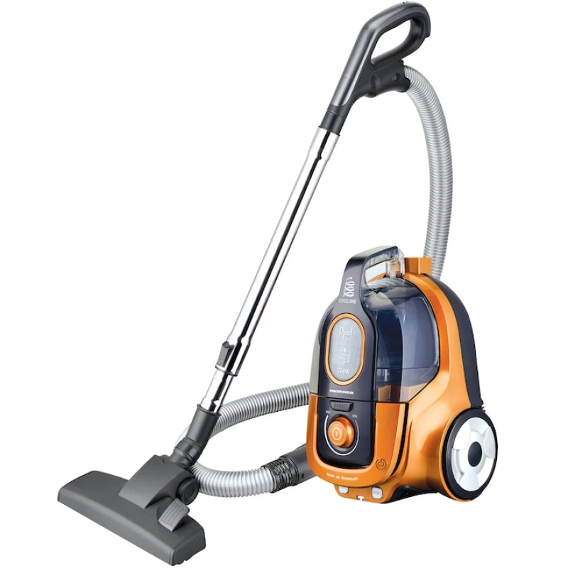 Aspirator fara sac Heinner HVC-V750OR, 750W, putere aspirare 160W, recipient 2.2L, filtru HEPA dublu, portocaliu
