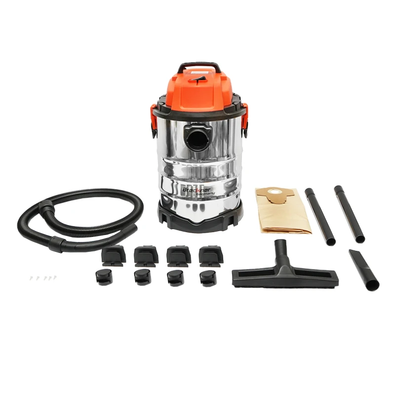 Aspirator profesional industrial volum 30L 220V 1200W corp din inox Breckner Germany