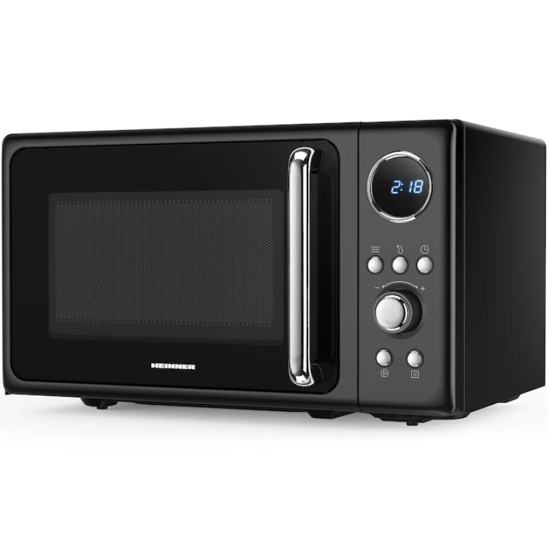 Cuptor cu microunde Heinner HMW-MD20DRBK, 20L, 800W, control digital, 5 trepte putere, negru