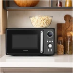 Cuptor cu microunde Heinner HMW-MD20DRBK, 20L, 800W, control digital, 5 trepte putere, negru