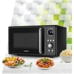 Cuptor cu microunde Heinner HMW-MD20DRBK, 20L, 800W, control digital, 5 trepte putere, negru