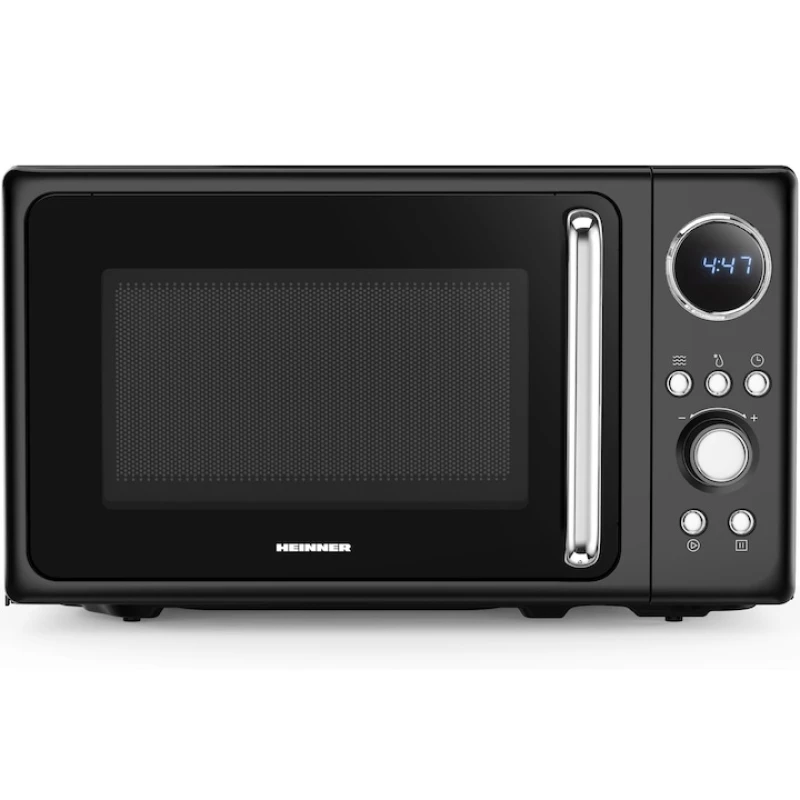 Cuptor cu microunde Heinner HMW-MD20DRBK, 20L, 800W, control digital, 5 trepte putere, negru