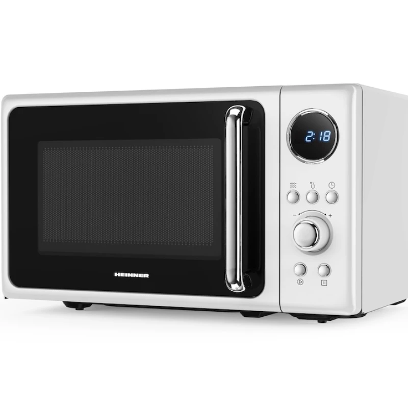 Cuptor cu microunde Heinner HMW-MD20DRWH, 20L, 800W, control digital, 5 trepte putere, alb
