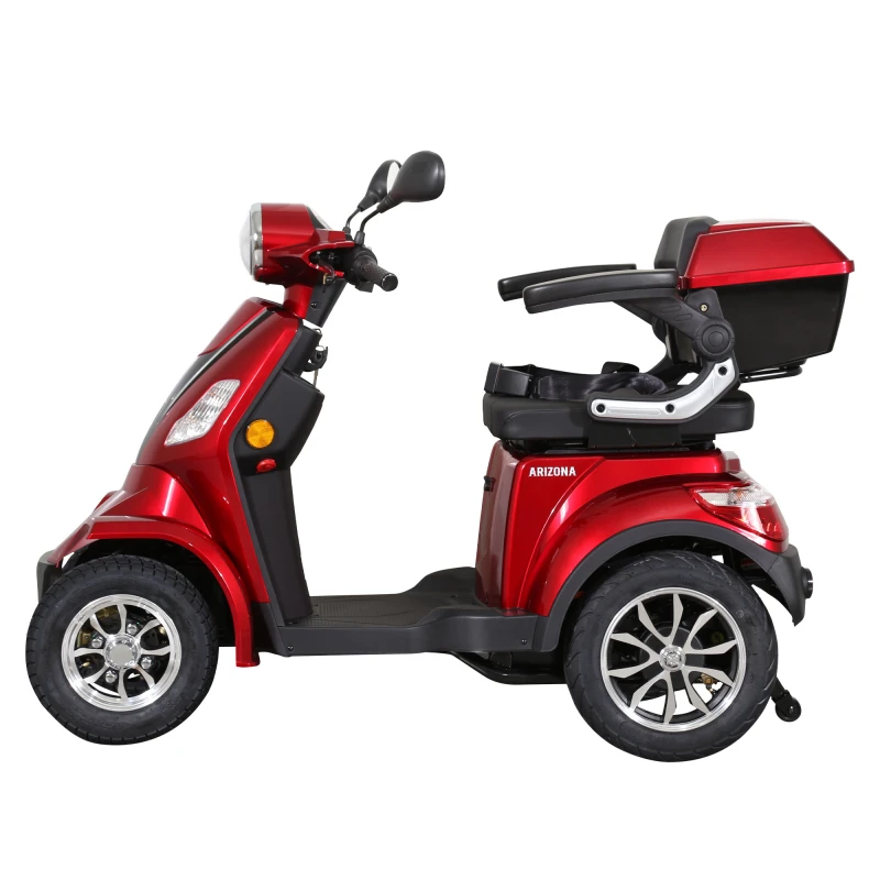 Cvadriciclu electric Samus Arizona-4R1-10T1000-60V20-Red, motor 1000 W, acumulator 60V 20Ah, autonomie 50 km, viteza maxima de 25 km/h, conform reglementarilor UE, fara permis