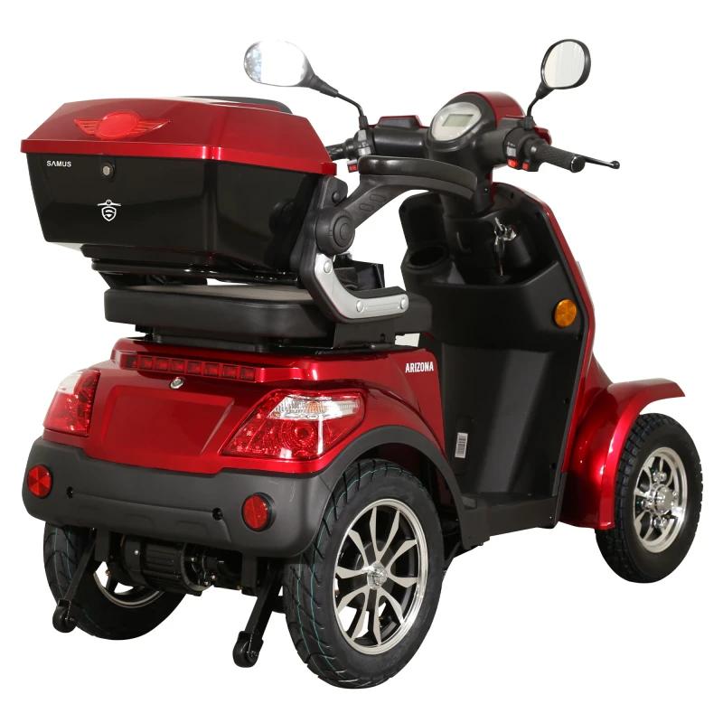 Cvadriciclu electric Samus Arizona-4R1-10T1000-60V20-Red, motor 1000 W, acumulator 60V 20Ah, autonomie 50 km, viteza maxima de 25 km/h, conform reglementarilor UE, fara permis