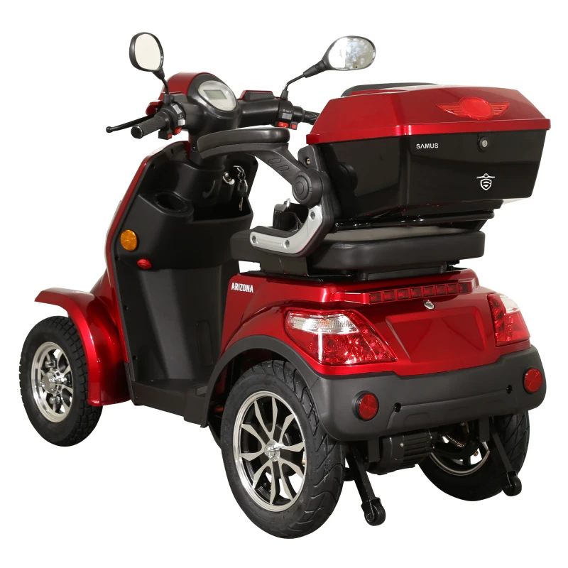 Cvadriciclu electric Samus Arizona-4R1-10T1000-60V20-Red, motor 1000 W, acumulator 60V 20Ah, autonomie 50 km, viteza maxima de 25 km/h, conform reglementarilor UE, fara permis