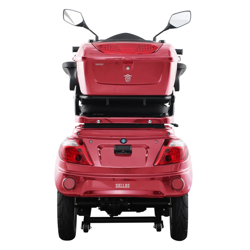 Cvadriciclu electric Samus Dallas-4R1-10T1000-60V20-Red, motor 1000 W, acumulator 60V 20Ah, autonomie 40 km, viteza maxima de 25 km/h, conform reglementarilor UE, fara permis