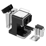 Espressor cafea, Samus Cafe Luxe 20 K, cafea macinata + capsule, 20 bar, 1350 W, capacitate 1.5 litri, rezervor lapte, 8 bauturi presetate, afisaj digital tactil, tehnologie Thermalblock, curatare automata